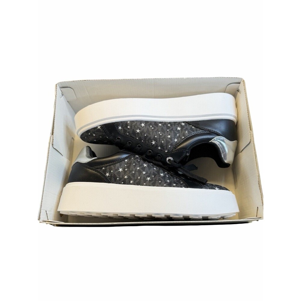 Michael  Kors Romey Black Star Printed Signature Platform Sneakers Women’s 9.5